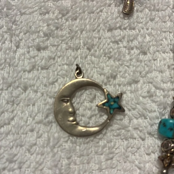 4 pieces - Turquoise & sterling Silver - Picture 3 of 8